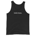hella trees. classic cotton tank isolated studio product shot - Black
