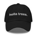 hella trees. Dad Cap mockup - Black