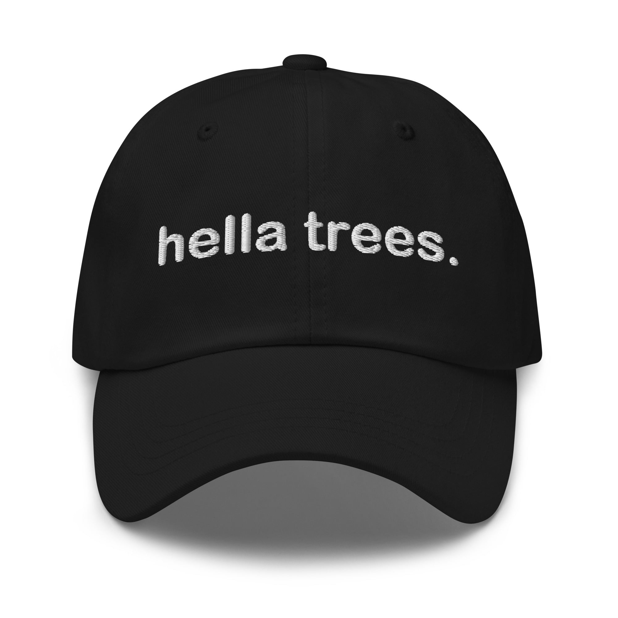 hella trees. Dad Cap mockup - Black