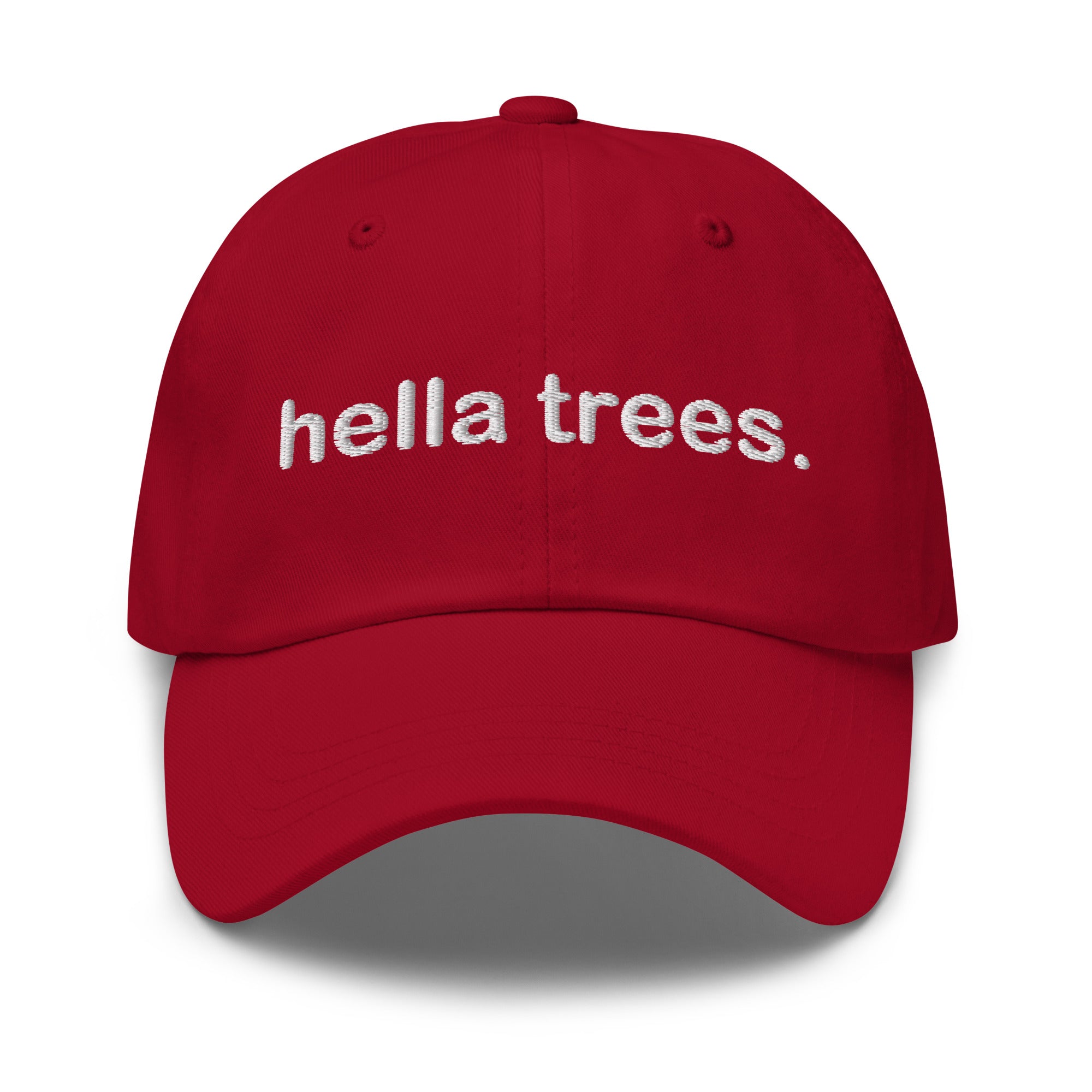 hella trees. Dad Cap mockup - Cranberry