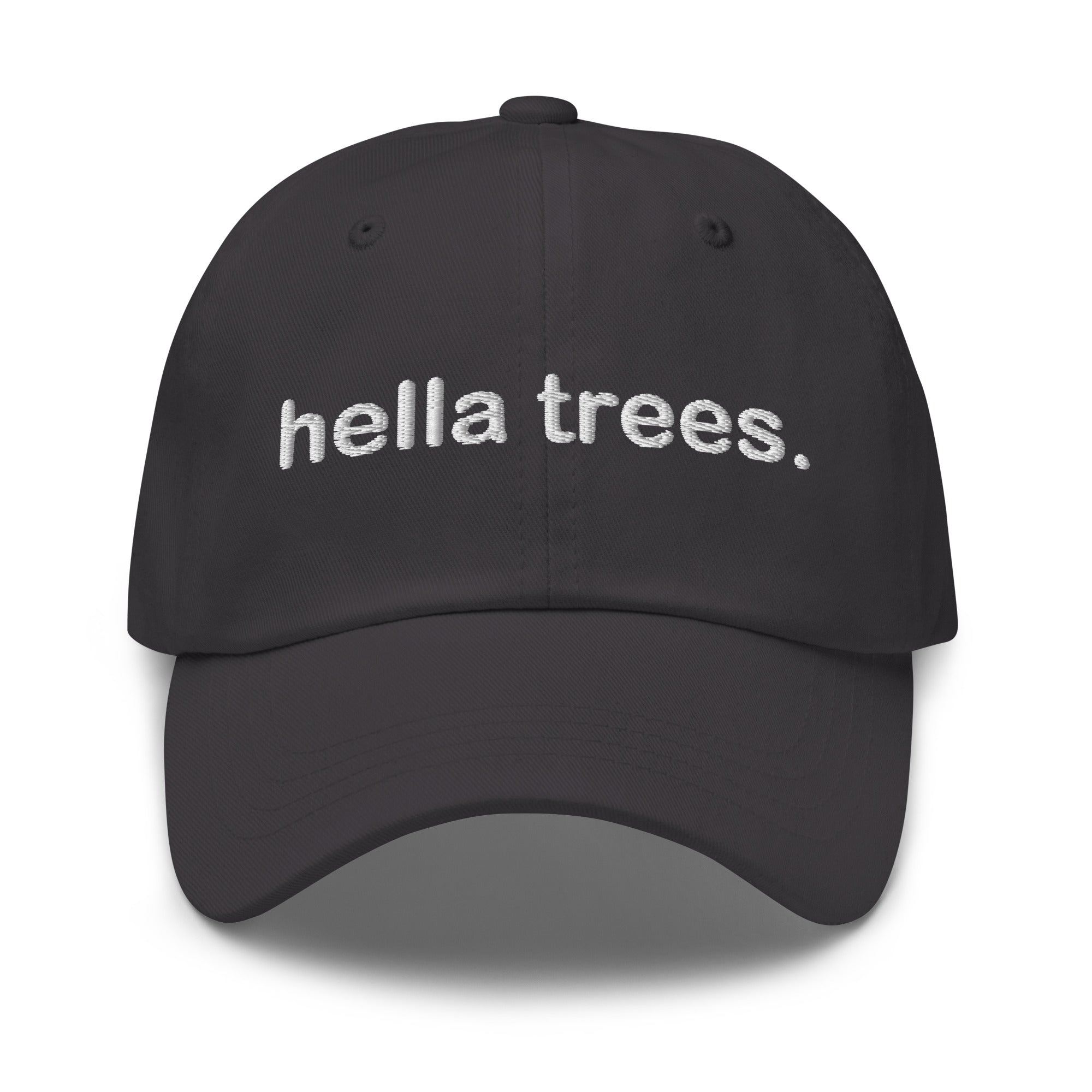 hella trees. Dad Cap mockup - Dark Grey