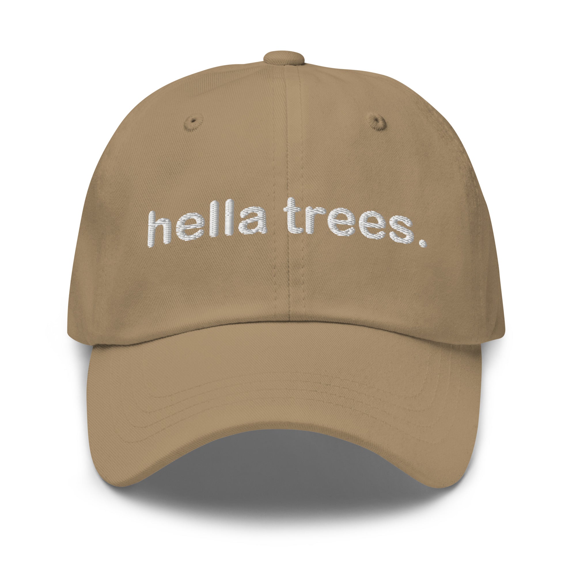 hella trees. Dad Cap mockup - Khaki