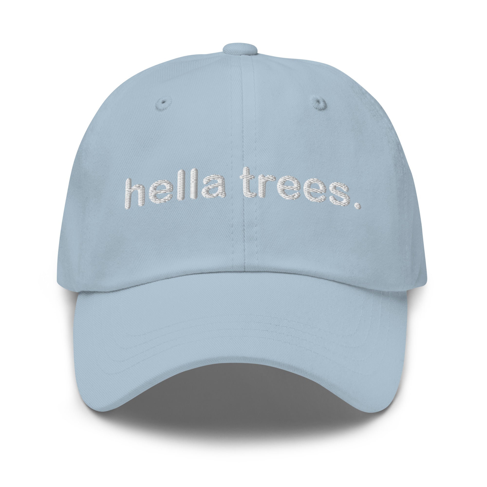 hella trees. Dad Cap mockup - Light Blue