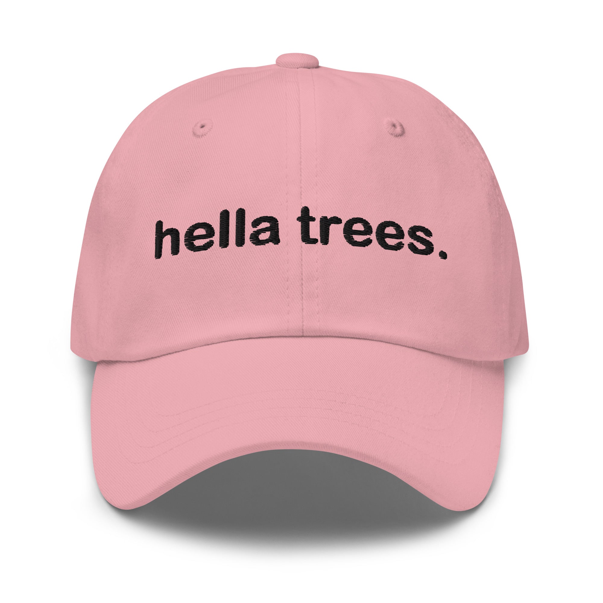 hella trees. Dad Cap mockup - Pink - Black embroidery