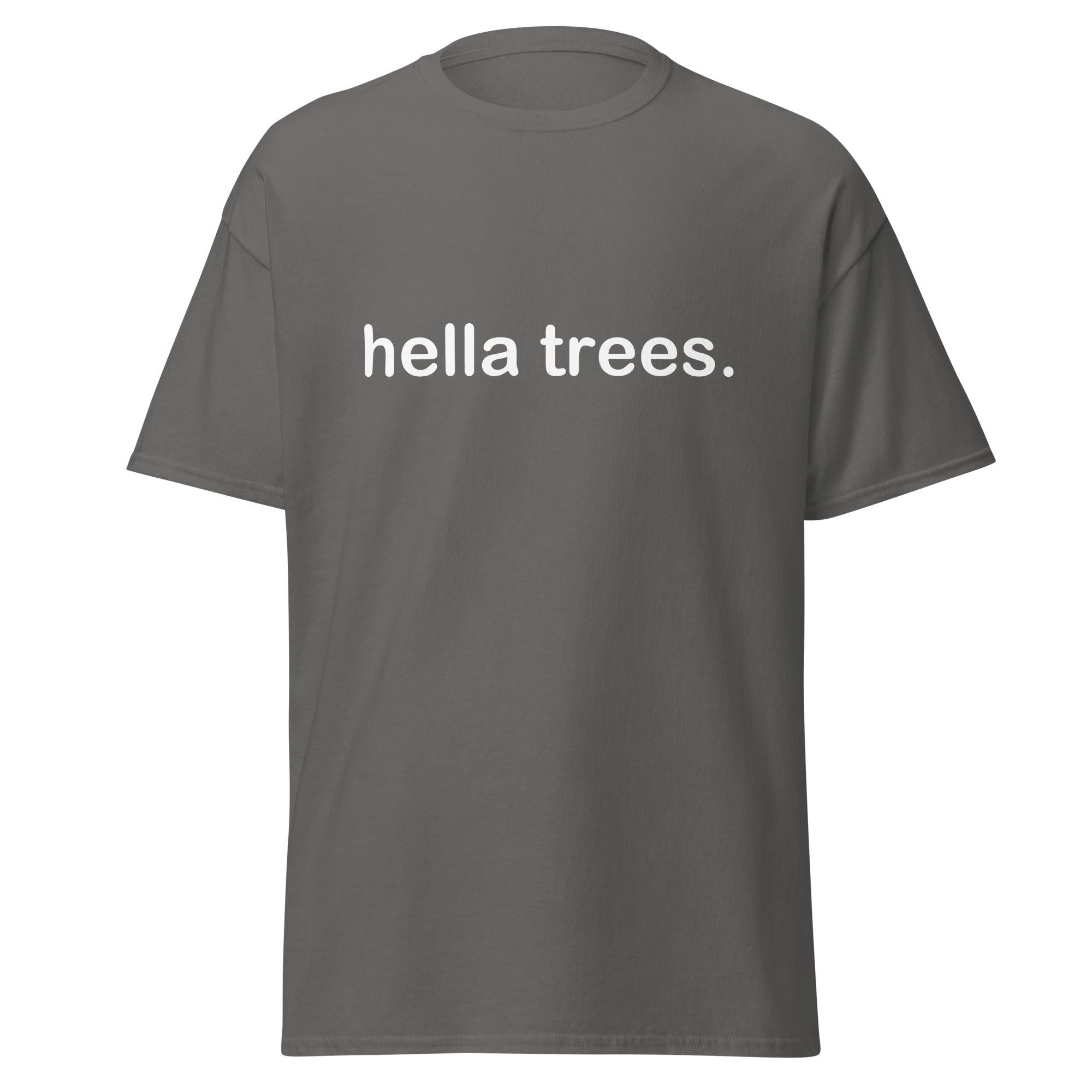 hella trees. classic cotton tee mockup - Charcoal