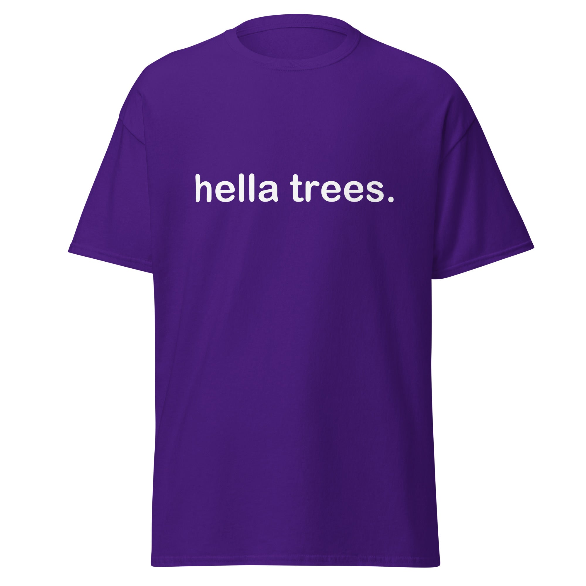 hella trees. classic cotton tee mockup - Purple