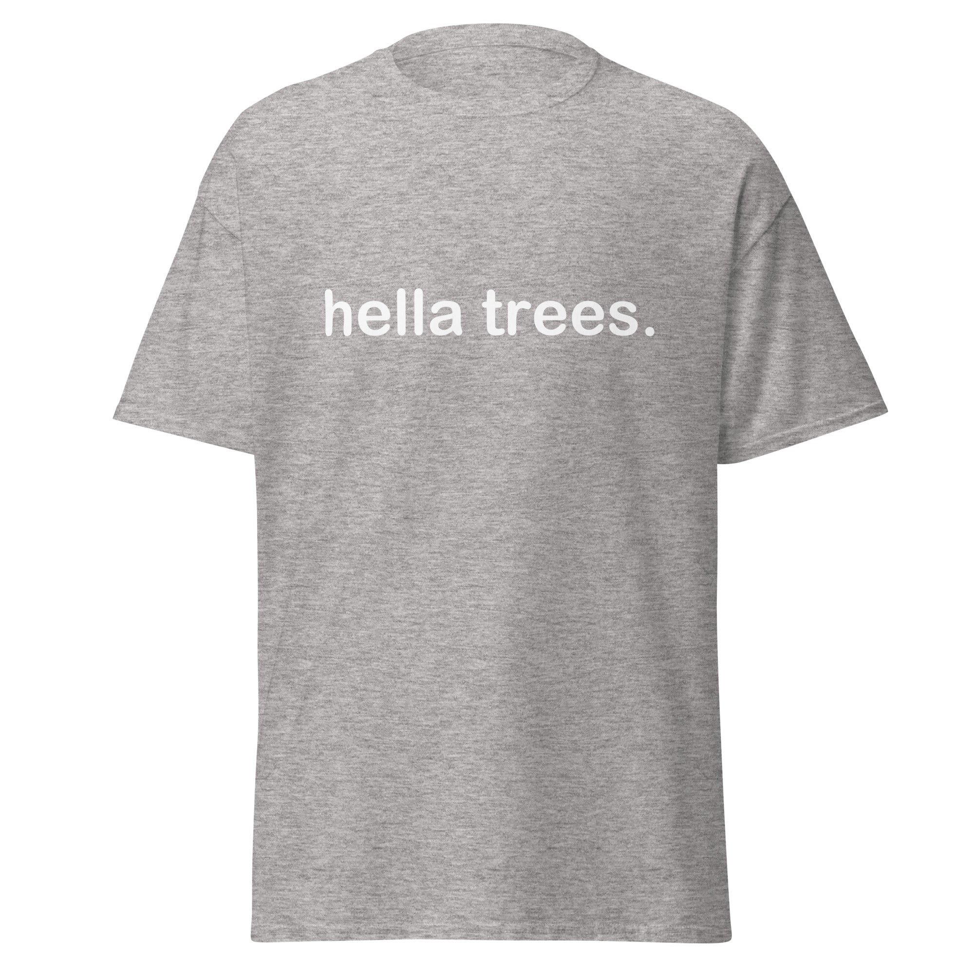 hella trees. classic cotton tee mockup - Sport Grey