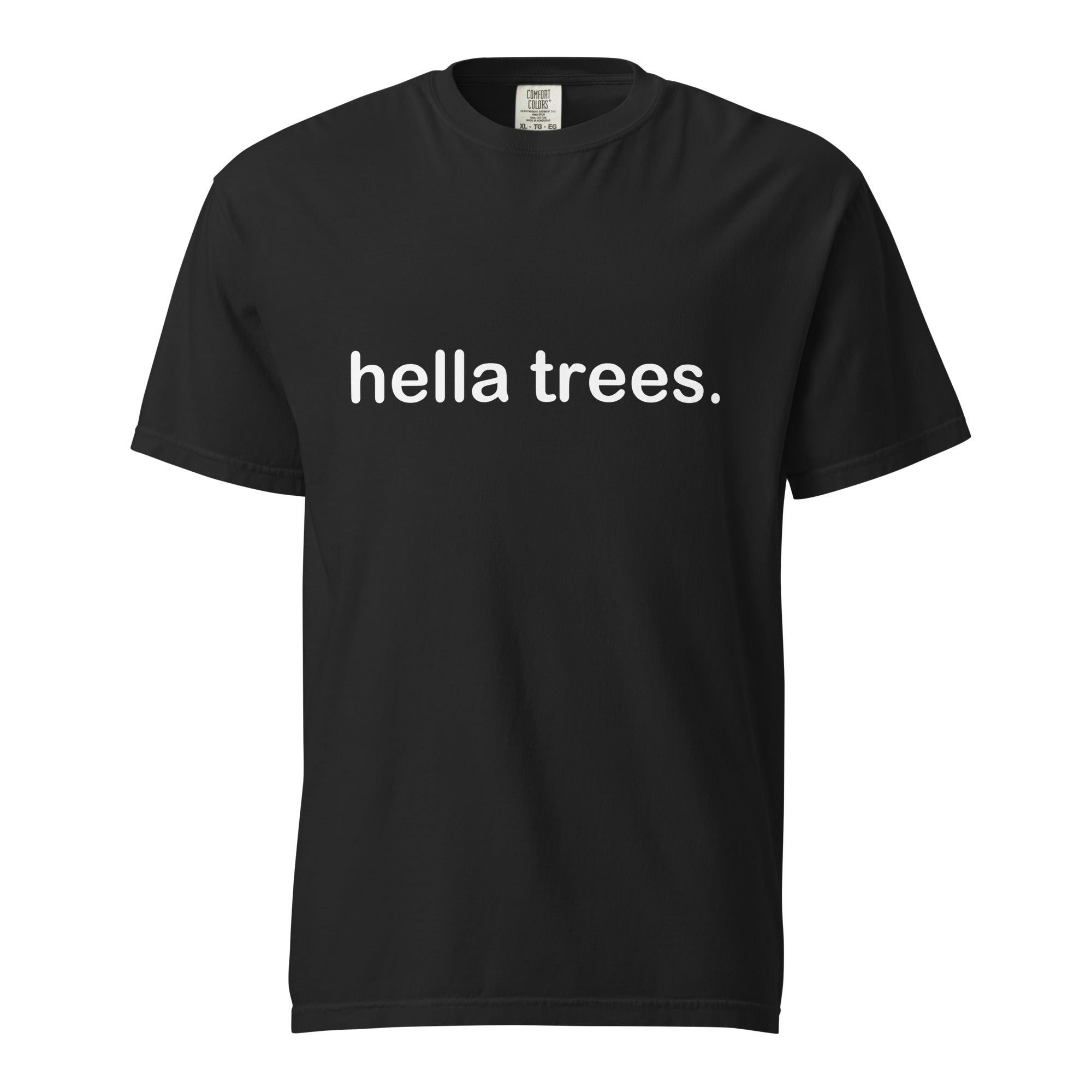 hella trees. classic cotton tee mockup - Black