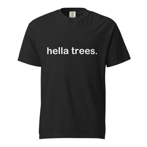 hella trees. classic cotton tee mockup - Black