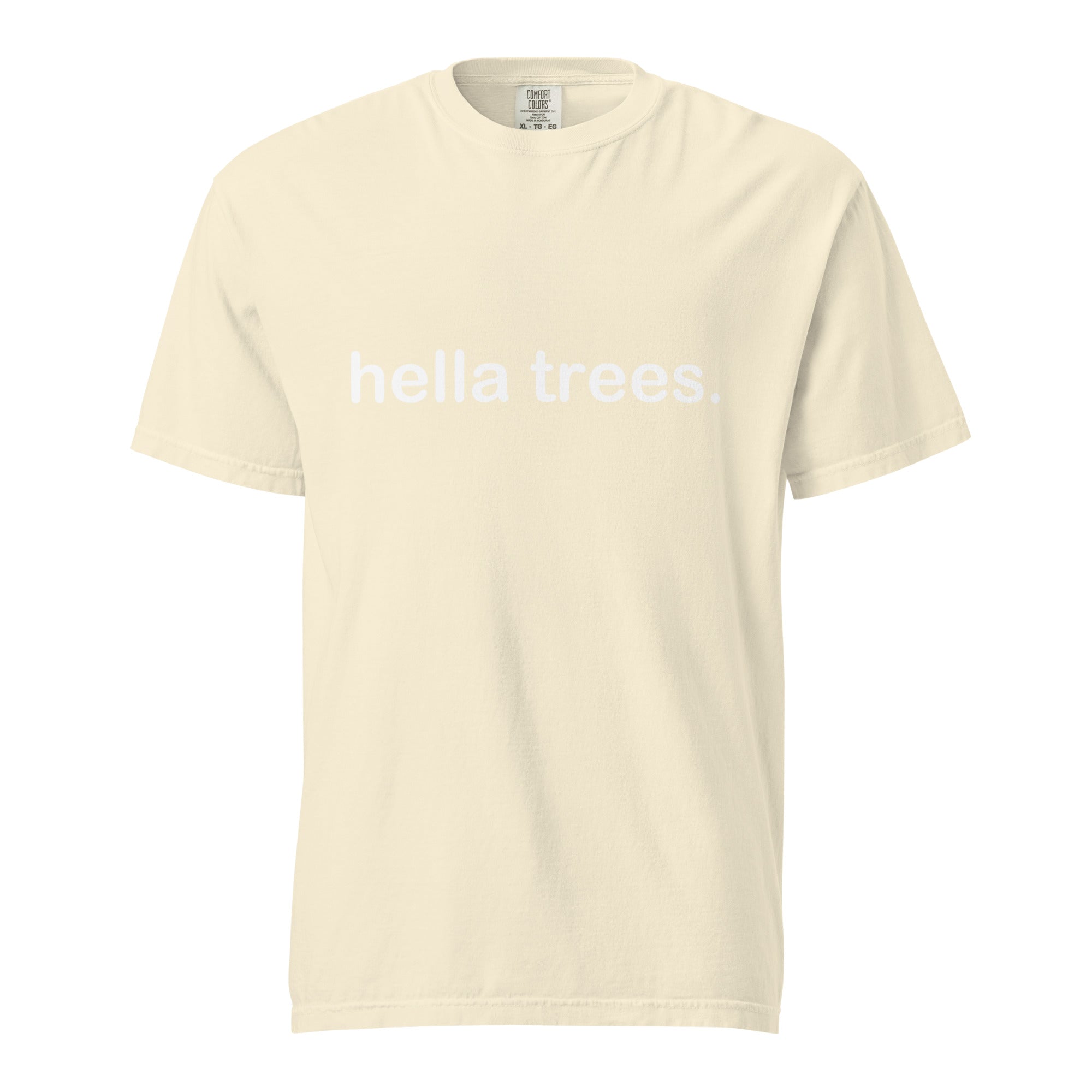 hella trees. classic cotton tee mockup - Ivory