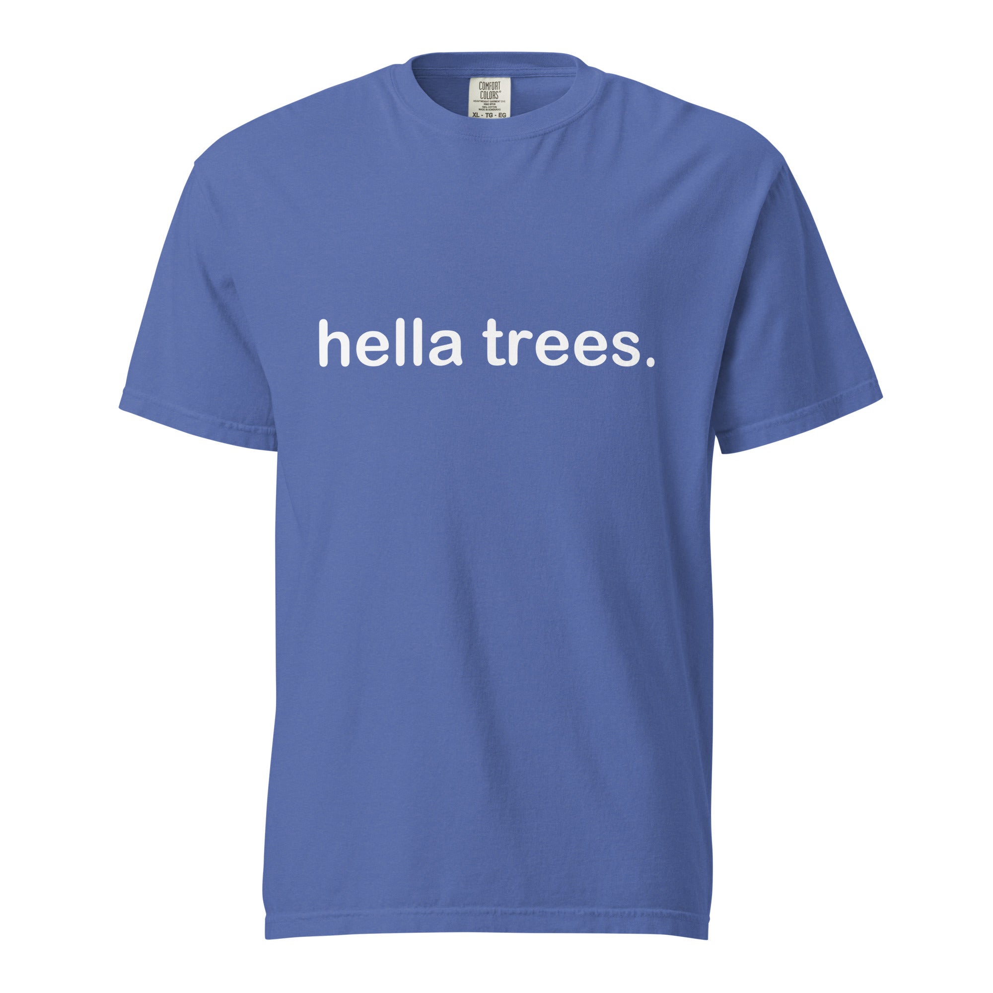 hella trees. classic cotton tee mockup - Mystic Blue