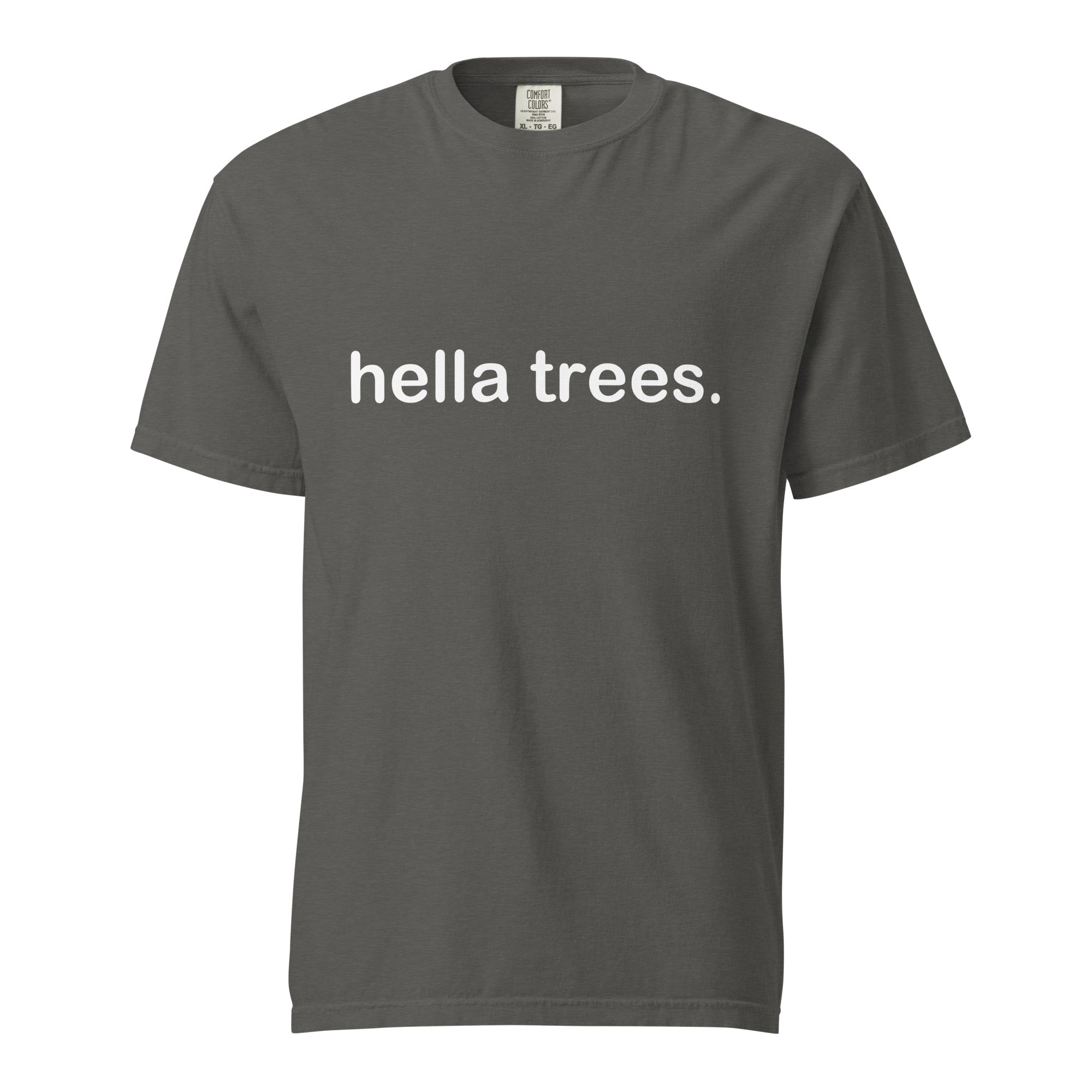 hella trees. classic cotton tee mockup - Pepper