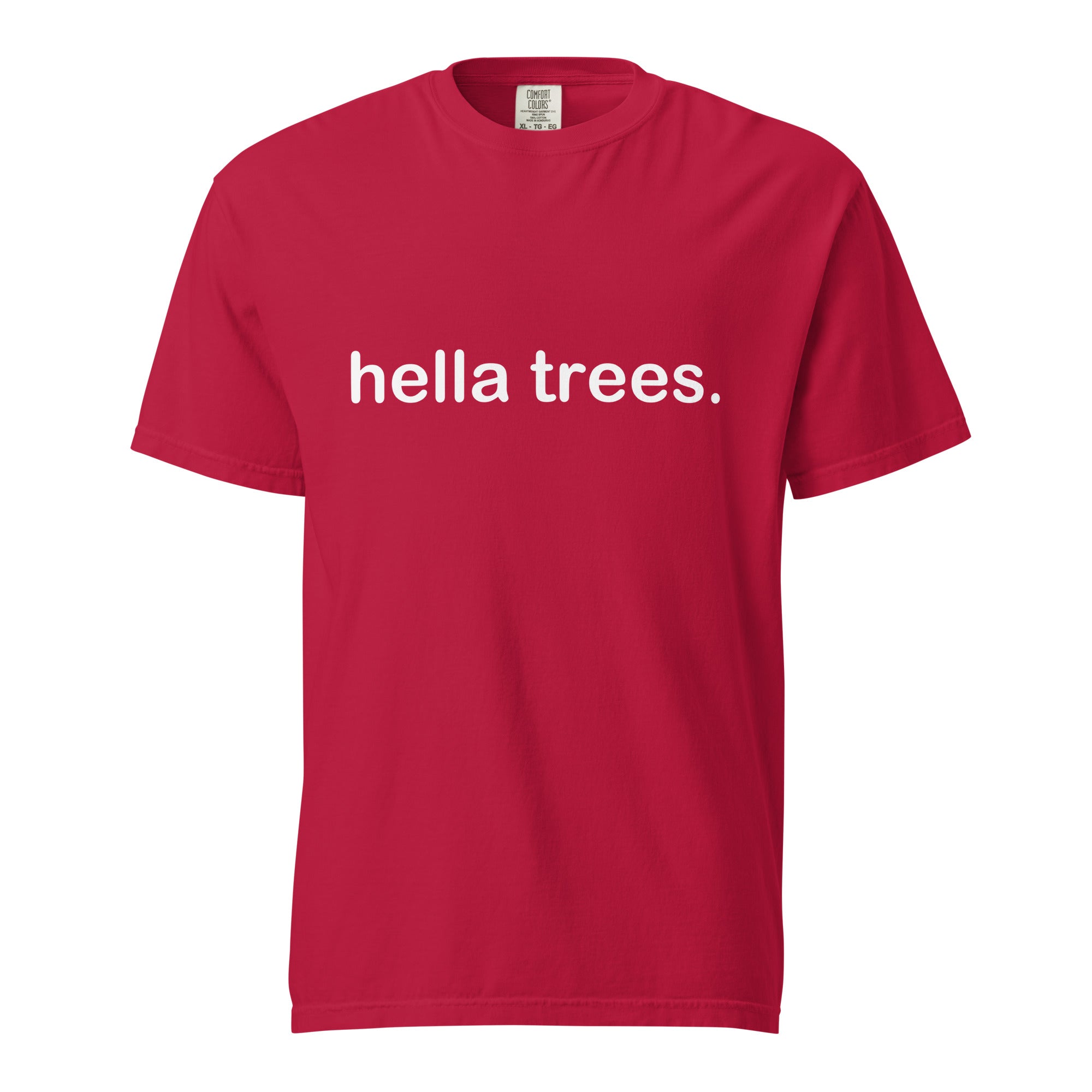 hella trees. classic cotton tee mockup - Red