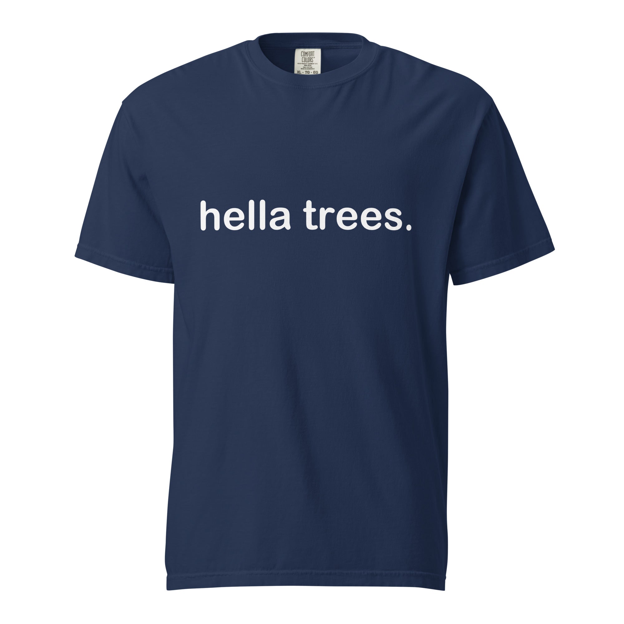 hella trees. classic cotton tee mockup - True Navy