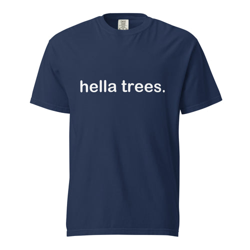 hella trees. classic cotton tee mockup - True Navy