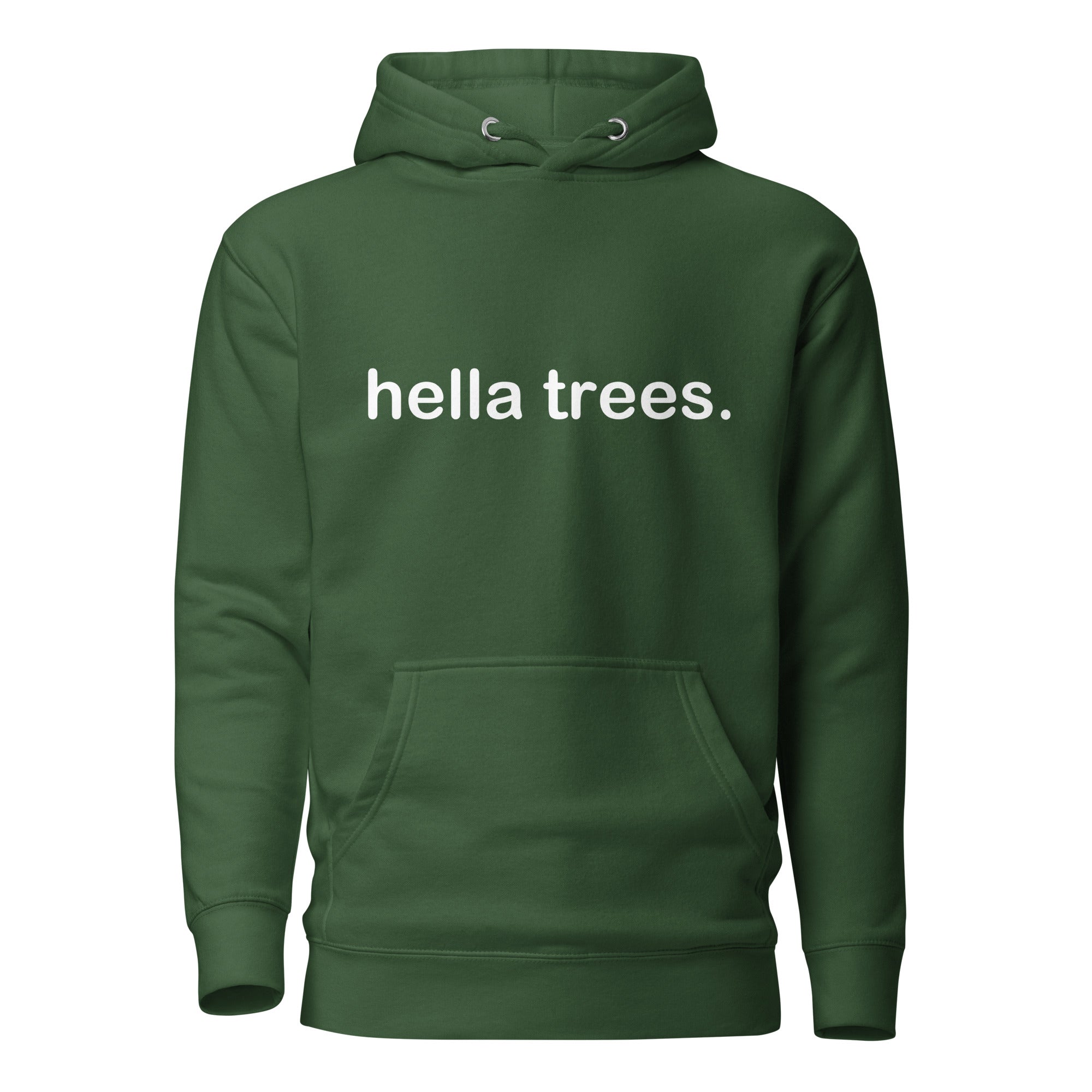 hella trees. classic cotton tee mockup - Forest Green