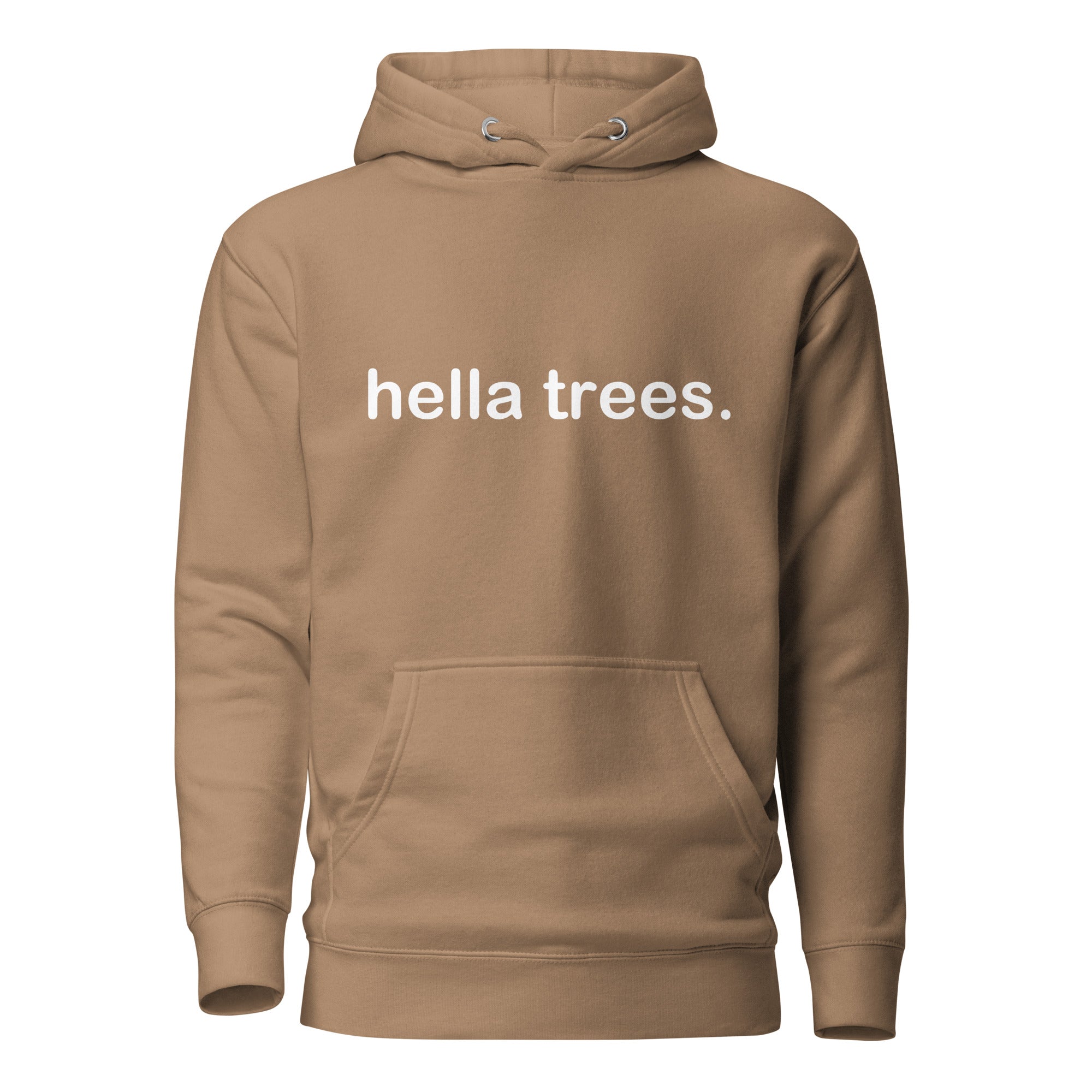 hella trees. classic cotton tee mockup - Latte
