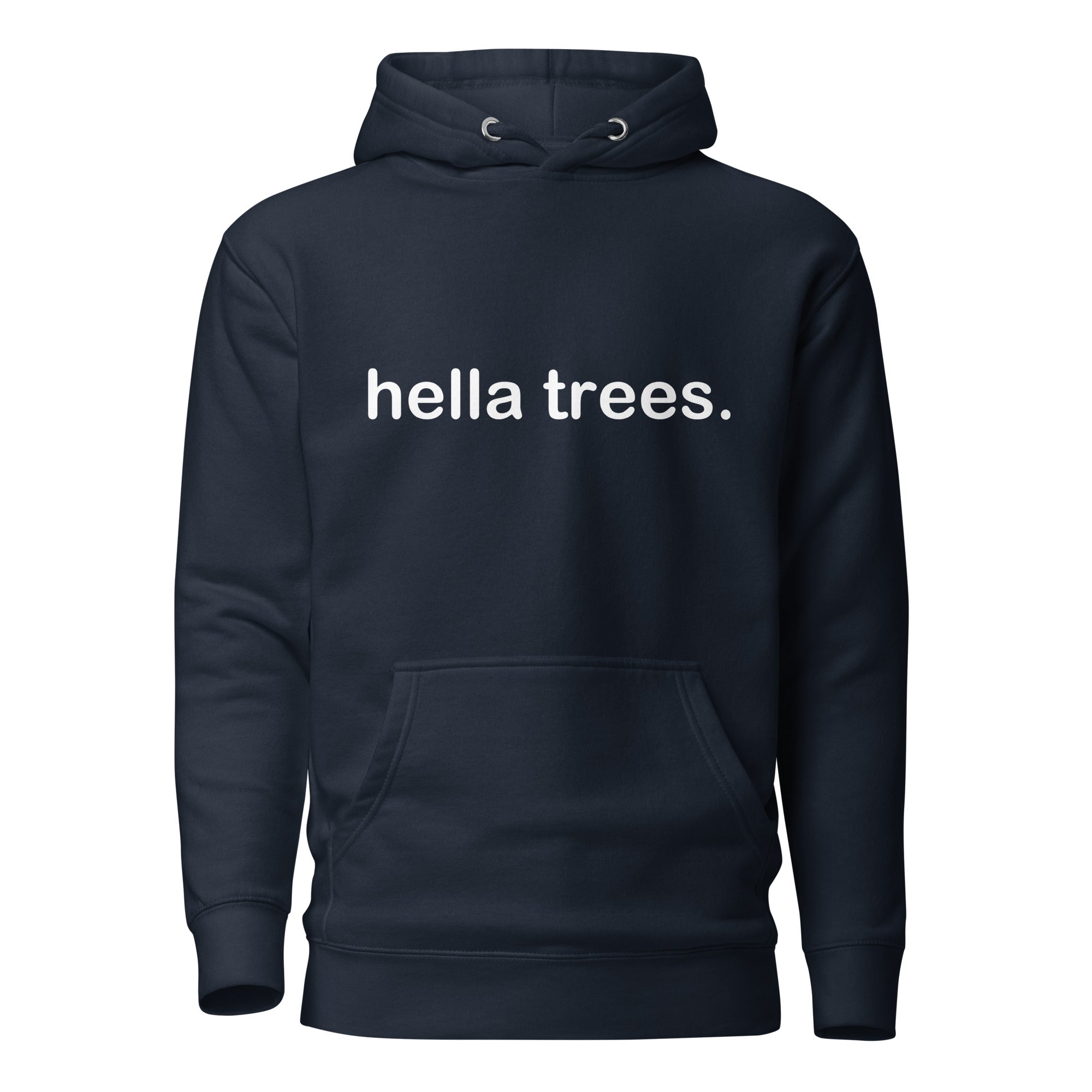 hella trees. classic cotton tee mockup - Navy Blazer