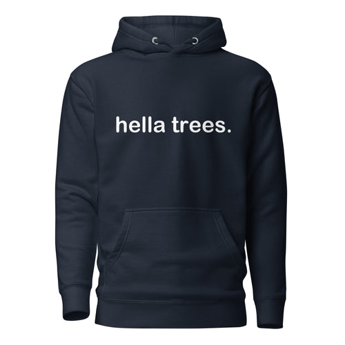 hella trees. classic cotton tee mockup - Navy Blazer