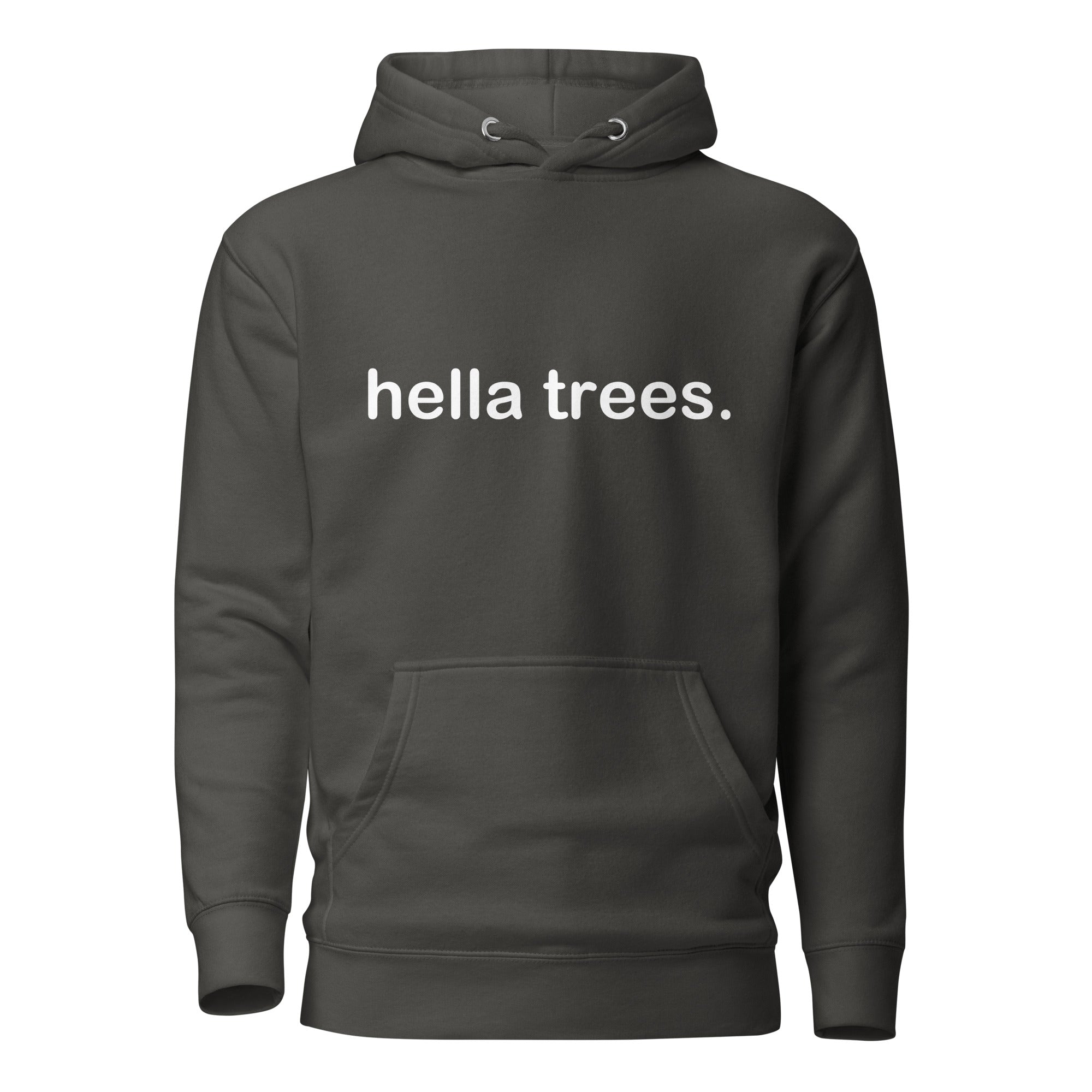 hella trees. classic cotton tee mockup - Vintage Black